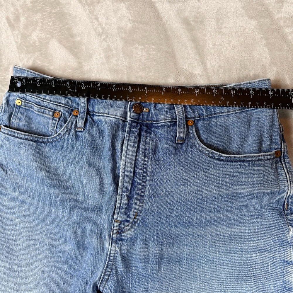 Madewell Perfect Vintage High Rise Straight Crop Jeans Raw Hem Size 31 - Picture 8 of 12